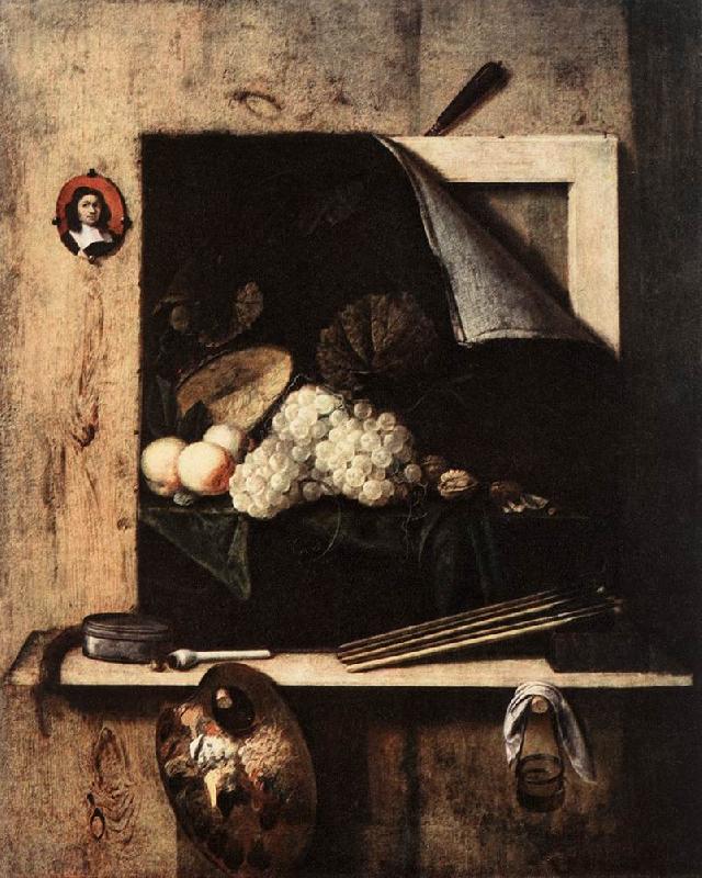 GIJBRECHTS, Cornelis Still-Life with Self-Portrait fgh oil painting picture